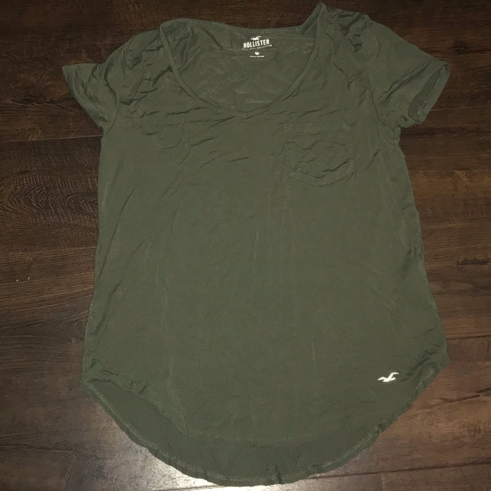 Hollister green easy tee
